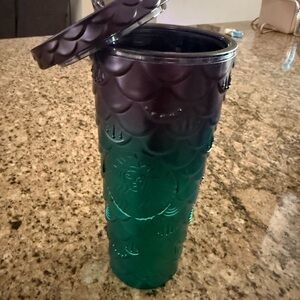 Starbucks Purple and Green Mermaid Tumbler